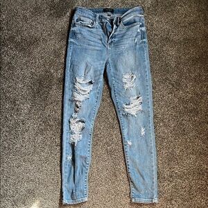 Judy Blue Skinny Distressed Blue Jeans